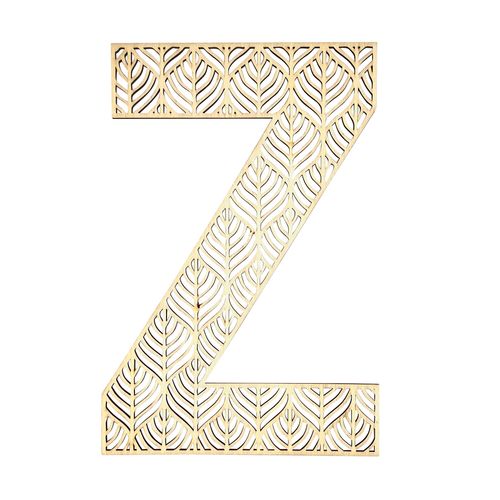 Lettre Z En Bois Alphabet Géant Ajouré 24 Cm
