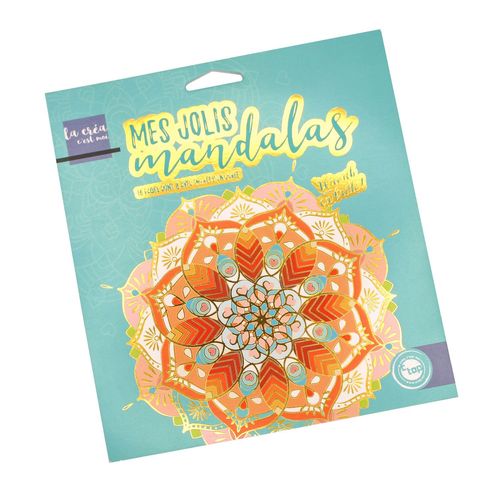 Carnet De Coloriage Avec Foil Thème Mandala 16 Pages