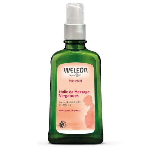 Huile De Massage Vergetures - 100 Ml (Flacon Pompe) - Weleda - Maternité 