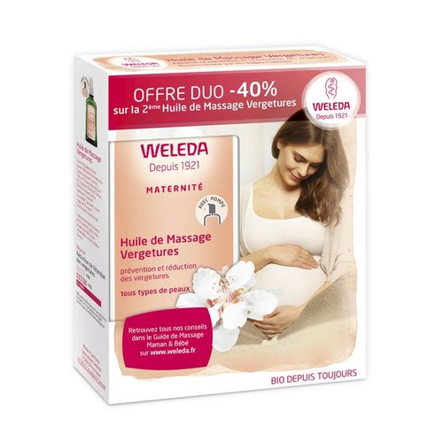 Duo Huile De Massage Vergetures - 2 X 100 Ml - Weleda - Maternité 