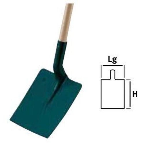 Pelle carrée tôle 25cm manche bois