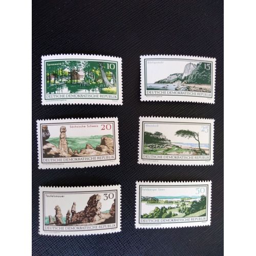 Timbre Allemagne / Rda Yt 880 A 885 Séries: Paysages Protégés 1966 ( 090306 )