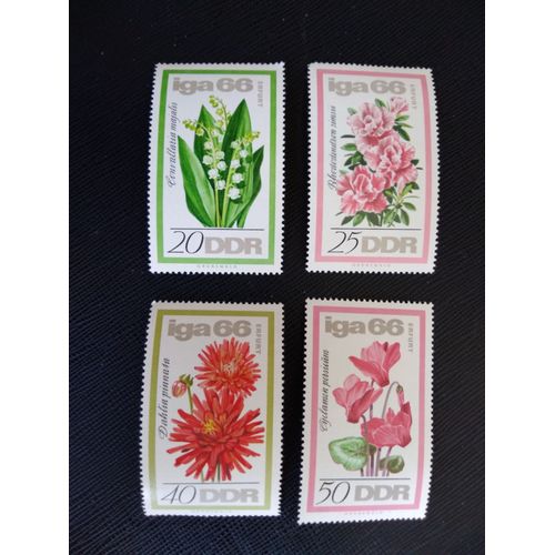 Timbre Allemagne / Rda Yt 895 A 898 Séries: Salon Du Jardin Iga, Erfurt 1966 ( 090306 )