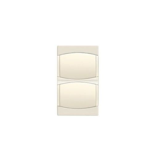Arnould Initia 69822 Plaque double verticale - entraxe 57mm - ecru - origines