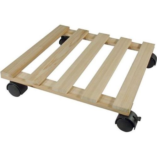 Nature Tablette A Roulettes Pour Plantes - Sapin - H7.4 X 35 X 35 Cm