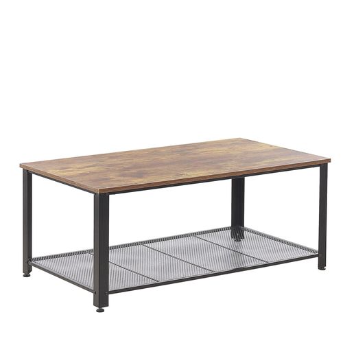 Table Basse Bois Foncé Et Noire 106 X 60 Cm Aston
