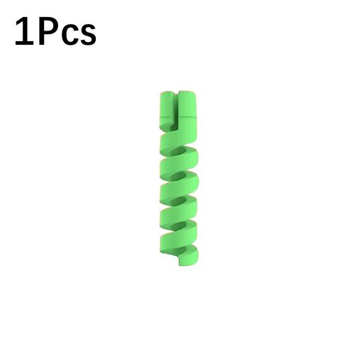 Protecteur De Câble De Données Universel En Silicone,Enrouleur En Spirale,Fil De Chargeur Usb Pour Iphone,6,12 Pièces - Type 1pcs Green