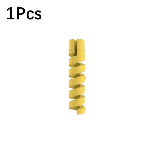 Protecteur De Câble De Données Universel En Silicone,Enrouleur En Spirale,Fil De Chargeur Usb Pour Iphone,6,12 Pièces - Type 1pcs Yellow