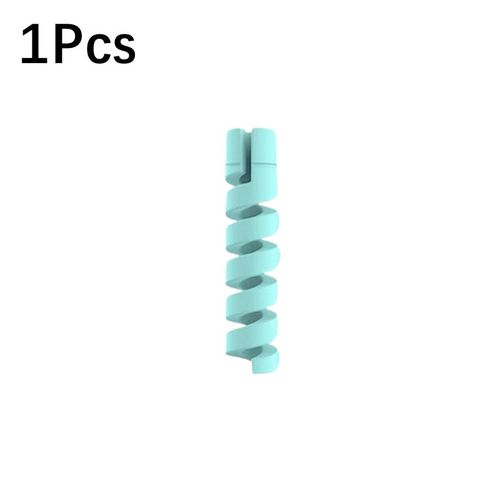 Protecteur De Câble De Données Universel En Silicone,Enrouleur En Spirale,Fil De Chargeur Usb Pour Iphone,6,12 Pièces - Type 1pcs Blue