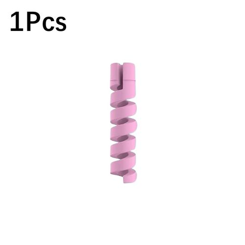 Protecteur De Câble De Données Universel En Silicone,Enrouleur En Spirale,Fil De Chargeur Usb Pour Iphone,6,12 Pièces - Type 1pcs Pink