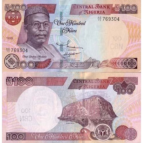 Billet De Banque Nigeria Pk N° 28 - 100 Naira