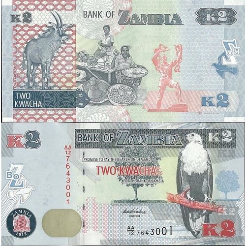 Billets De Banque Zambie Pk N° 49 - 2 Kwachas