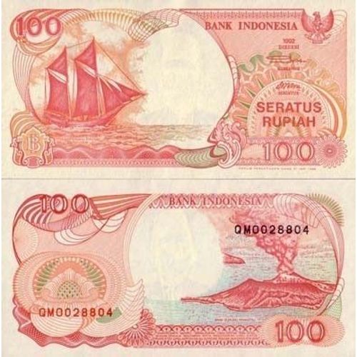 Billets Banque Indonesie Pk N° 127 - 100 Rupiah