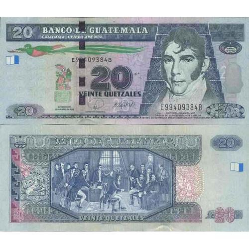 Billet De Banque Collection Guatemala - Pk N° 118 - 20 Quetzal