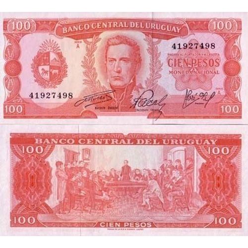 Billet De Collection Uruguay Pk N° 47 - 100 Pesos