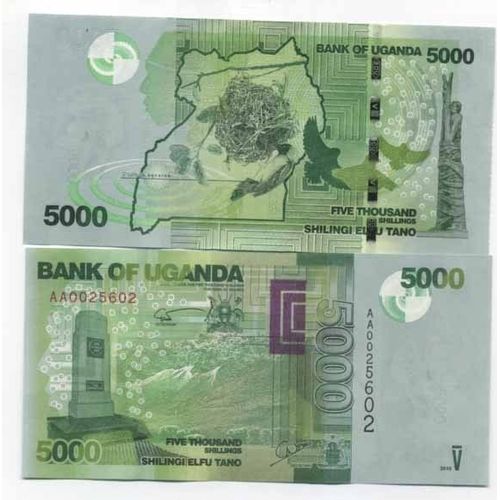 Billet De Collection Ouganda Pk N° 51 - 5000 Shilling