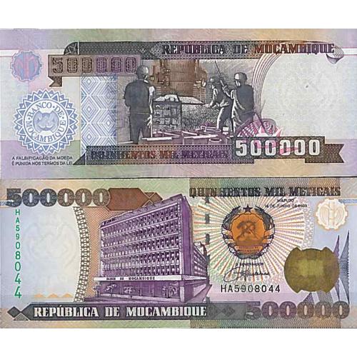 Billet De Banque Collection Mozambique - Pk N° 142 - 500 000 Meticais