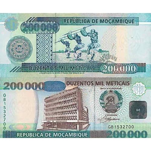 Billet De Banque Collection Mozambique - Pk N° 141 - 200 000 Meticais