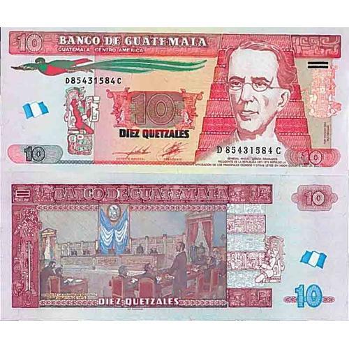 Billet De Banque Collection Guatemala - Pk N° 123 - 10 Quetzal