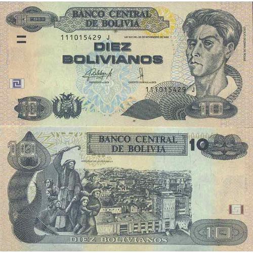 Billet De Banque Collection Bolivie - Pk N° 243 - 10 Boliviano