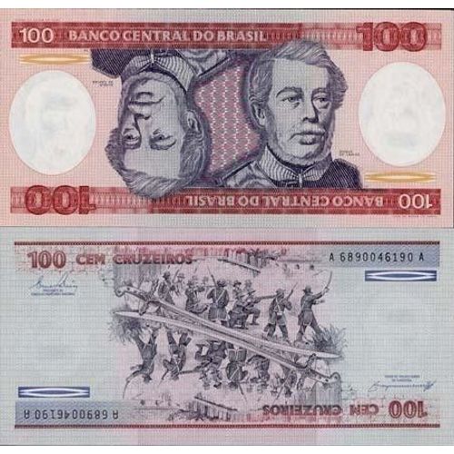 Billet De Collection Bresil Pk N° 198 - 100 Cruzeiros