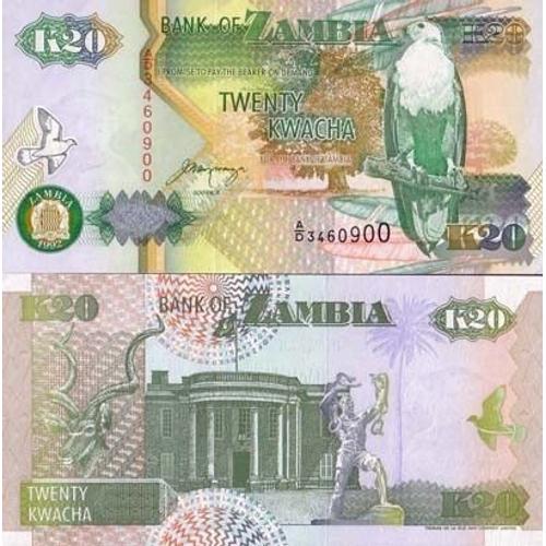 Billet De Banque Zambie Pk N° 36 - 20 Kwacha