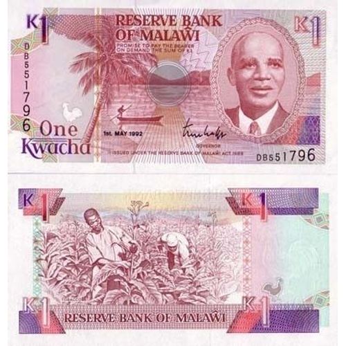 Billets Banque Malawi Pk N° 23 - 1 Kwacha