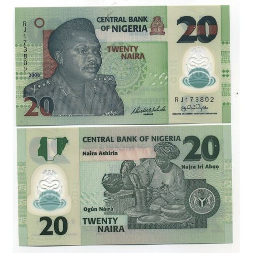 Billet De Collection Nigeria Pk N° 34 - 20 Naira