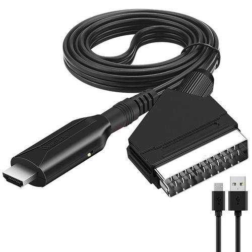 Convertisseur péritel vers HDMI,câble audio vidéo,adaptateur péritel,prise en charge de la sortie HDMI,commutateur 720P/1080P pour DVD HDTV - Type 1m