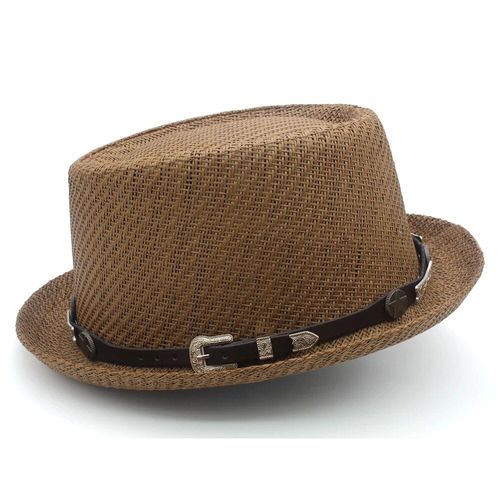 Chapeau De Soleil D'été En Paille Pour Hommes Et Femmes,Casquettes De Bateau,Sailor Sombrero Beach Fedora Trilby,Voyage En Plein Air,Taille Us 7 1/4 Uk L