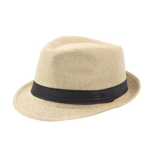 Chapeau Fedora À Large Bord Pour Homme,Protection Solaire,Anderboater,Chapeau De Soleil De Plage D'été,Ruban Cowboy Jazz Pour Les Vacances