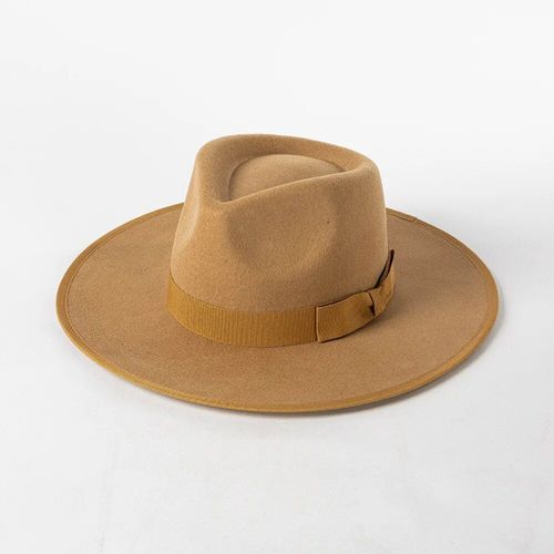 Chapeau Fedora En Laine Pour Femmes,Chapeau Panama À Large Bord,Ruban En Laine,Casquette Jazz,X510