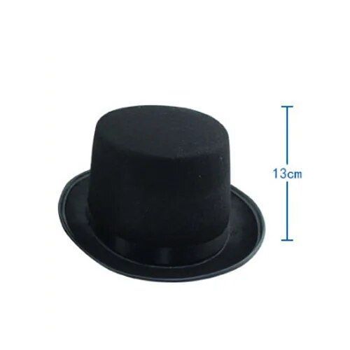 Chapeaux De Magicien Rétro Pour Enfants Et Adultes,Chapeau Haut De Forme En Feutre Noir,Masade Tim,Accessoires De Fête,Cosplay,Accessoires De Costume,Casquette