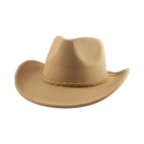Chapeau De Cowboy Occidental Camel Pour Hommes Et Femmes,Casquettes De Jazz,Panama Noir,Sombrero,Hiver