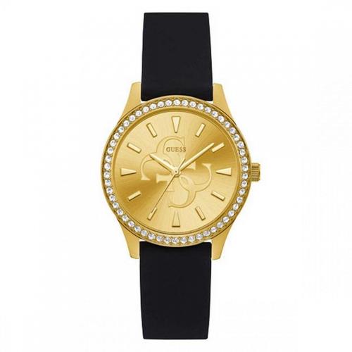 Guess Anna Montre Femme Acier Dor? Silicone Noir Gw0359l1