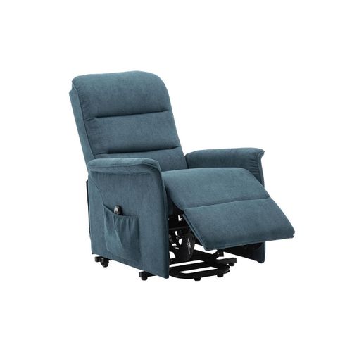 Fauteuil Releveur Électrique En Tissu Capucine - Bleu