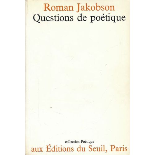 Questions De Poétique