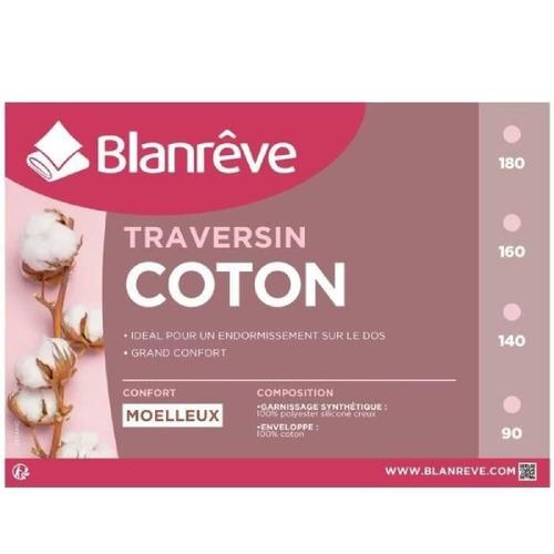 Blanreve Traversin En Coton - 140 Cm - Blanc