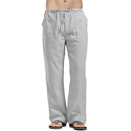 Bolubao-Pantalon En Lin Pour Homme,Vêtement Solide,Multi-Poches,Droit,Décontracté,Grande Taille,Respirant,Observateur,Été