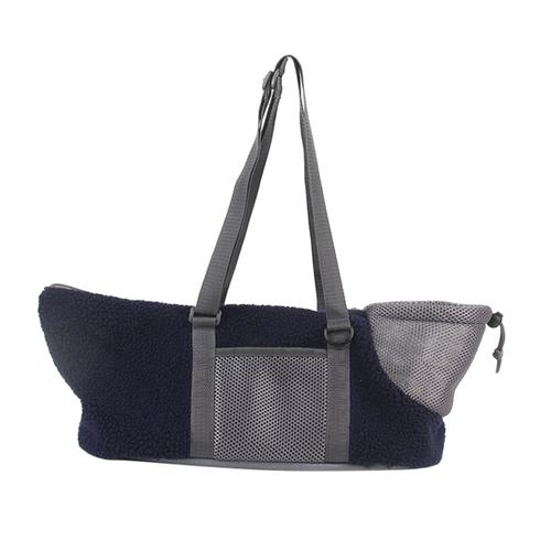 Sac À Bandoulière Pour Animaux De Compagnie Sac Fourre-Tout Respirant Pour Animaux De Compagnie Pour Le Shopping Hiver Voyager Chiot Randonnée Bleu Foncé