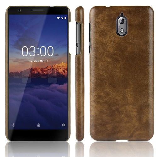 Rétro Étui Pour Nokia 3.1 Compatibilité Housse De Protection Anti Éraflure Rétro Modèle De Litchi - Le Brun