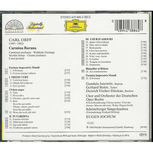 Carmina Burana, Cantate Scénique Pour Solistes, Choeurs Et Orchestre
