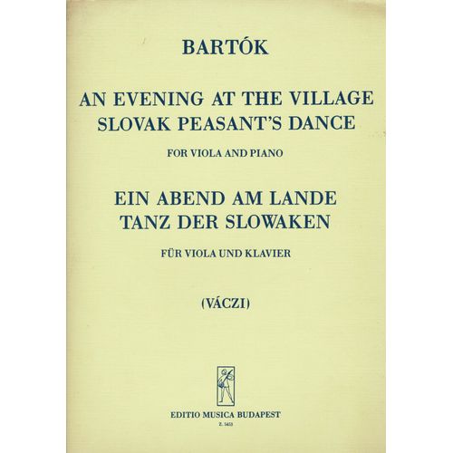 Bartok - An Evening At The Village  Viola/Piano