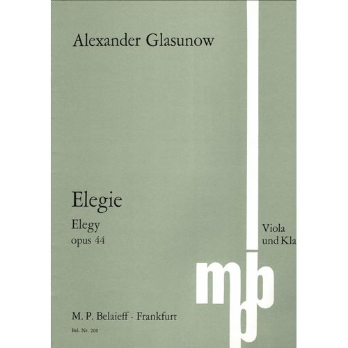 Glazounov - Elégie Op.44 Viola/Piano
