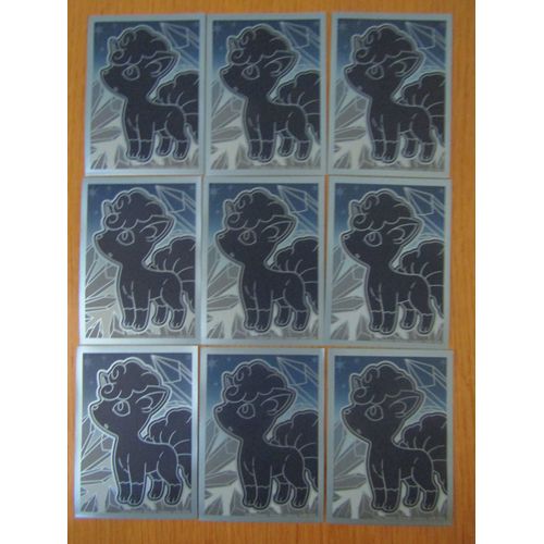 Lot De 9 Protèges Carte Pokémon À L'effigie De : Goupix D'alola