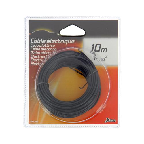 XLTECH Cable Elec.1mm2 10m Noir