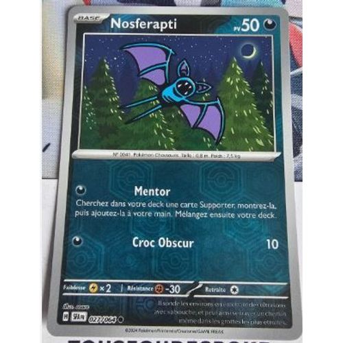 Pokémon 027 / 064 Nosferapti Reverse Fable Nébuleuse Ev6.5