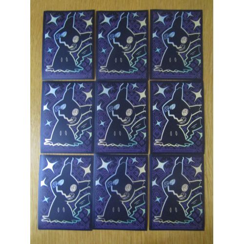 Lot De 9 Protèges Carte Pokémon À L'effigie De : Mimiqui