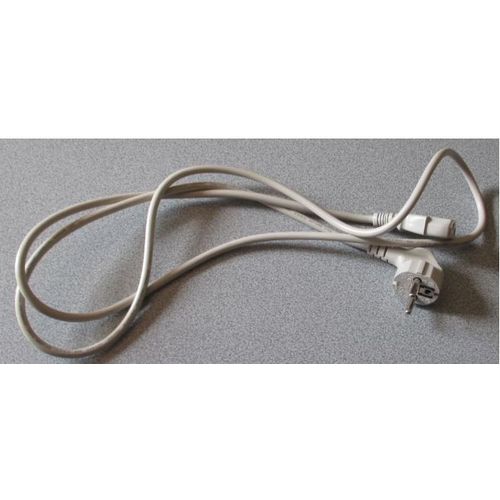 Cordon d'alimentation électrique VDE KEMA KEUR avec prise secteur I-Sheng SP029 10A-15A 250V-1m80-gris clair