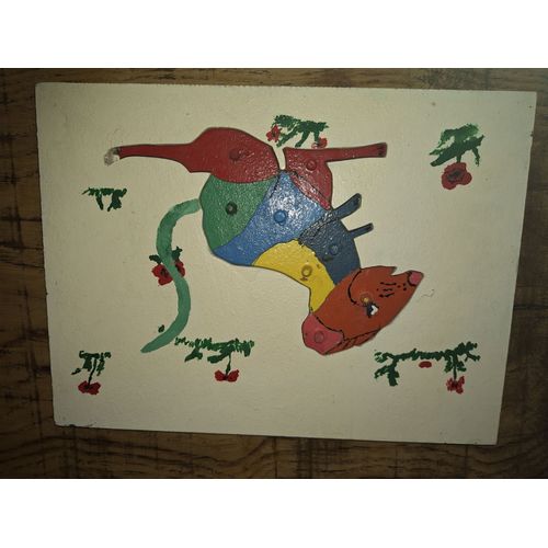 Puzzle Souris En Bois Fait Main